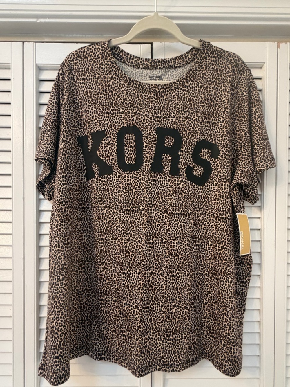 Michael Kors Leopard Print KORS Tee - 2X NWT